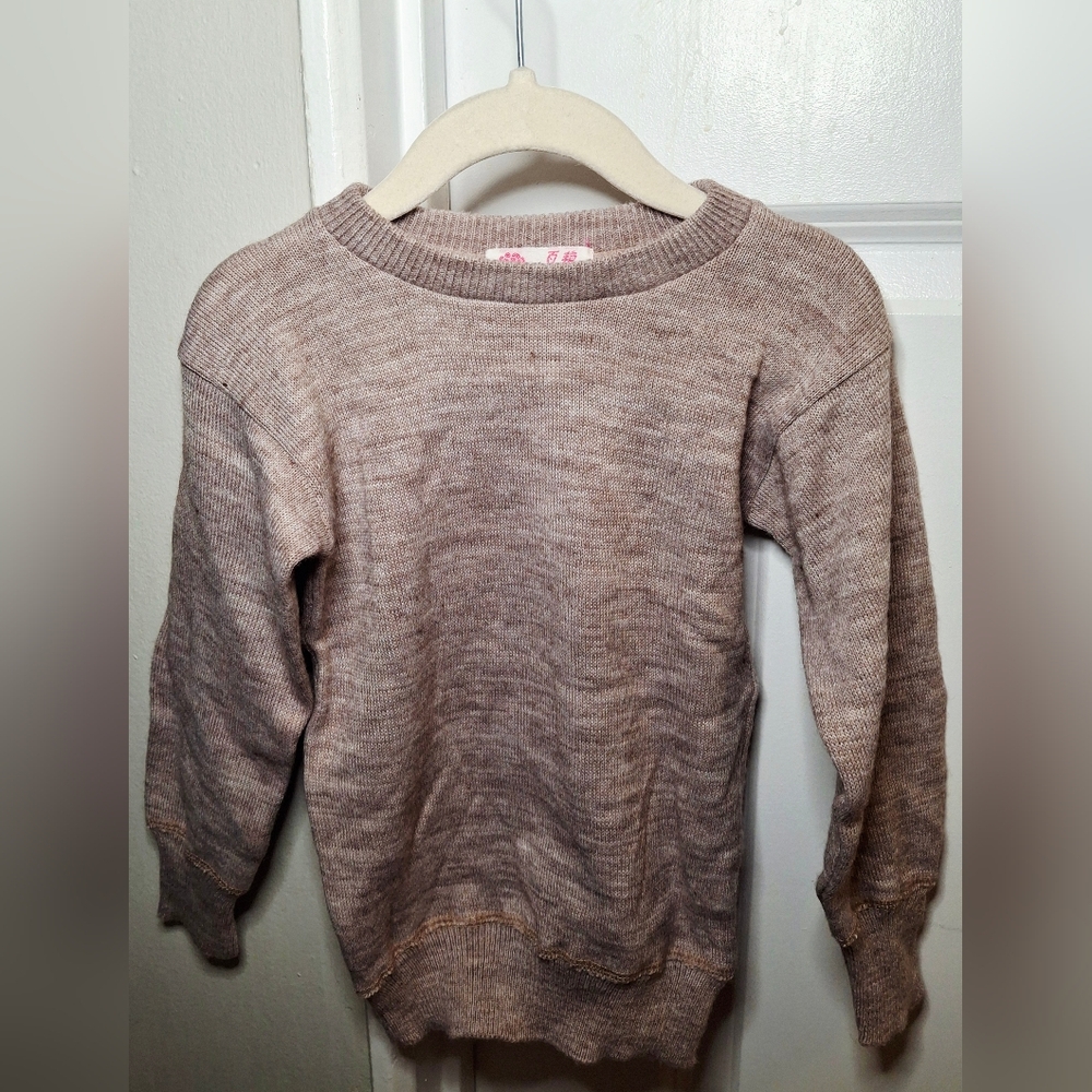 Vintage 80s Cozy Wool Blend Sweater (4T)